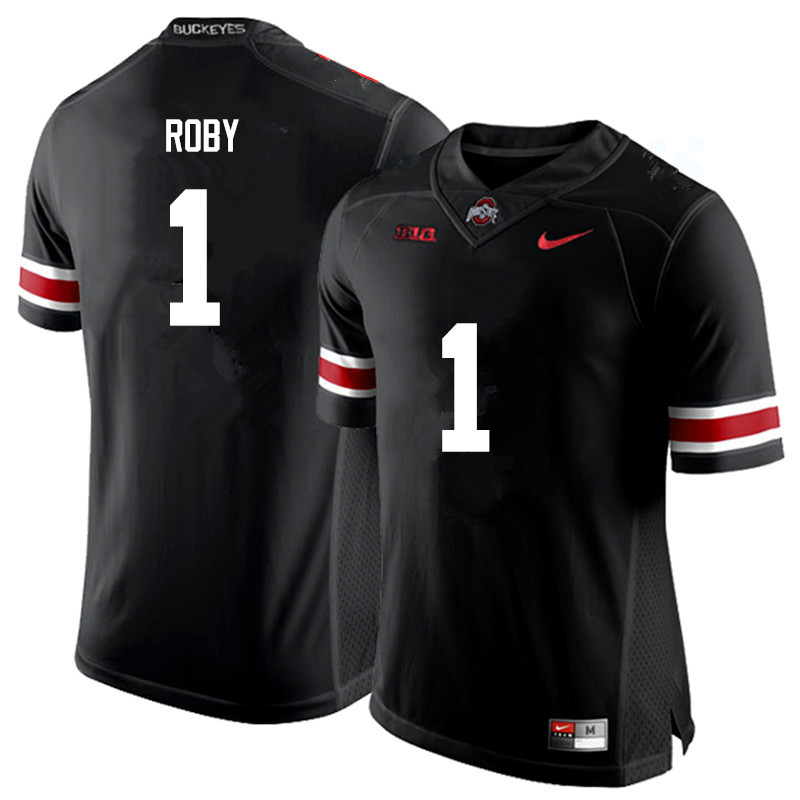 Ohio State Buckeyes #1 Bradley Roby College Football Jerseys Game-Black